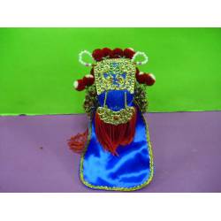 傳統木偶頭盔~夫子盔(藍)
